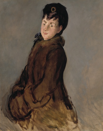 Portrait d'Isabelle Lemonnier avec un manchon, , Édouard Manet