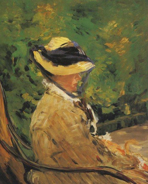 Mme Édouard Manet dans le Jardin de Bellevue, 1880, Édouard Manet