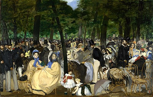 La Musique aux Tuileries, 1862, Édouard Manet