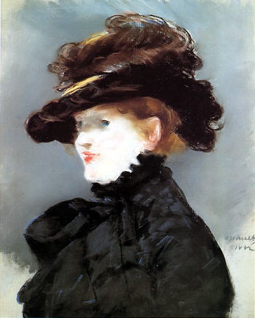 Méry Laurent in a Black Hat, 1882, Édouard Manet