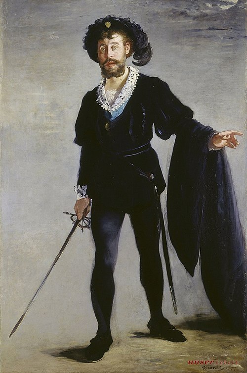 Portrait de Faure dans le rôle d'Hamlet, 1877, Édouard Manet
