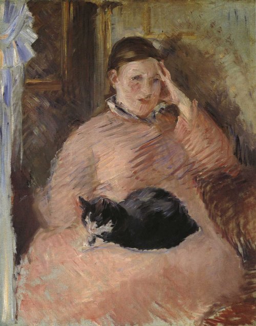 Woman with a Cat, 1880, Édouard Manet
