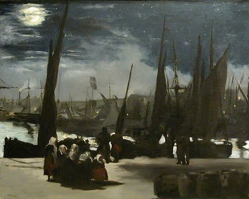 Clair de lune sur le port de Boulogne, 1869, Édouard Manet