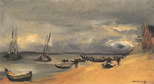 Marine, Arcachon, temps d’orage, 1871, Édouard Manet
