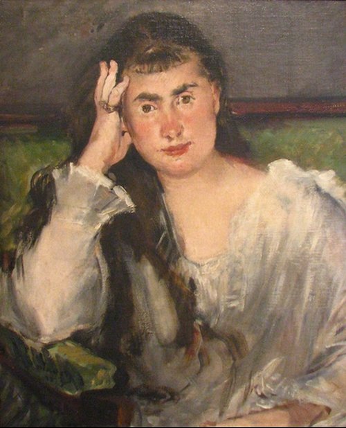 Jeune femme accoudée (Marguerite de Conflans), 1873, Édouard Manet