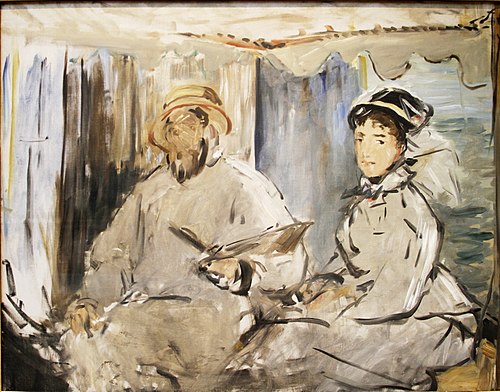 Claude Monet et sa femme dans son atelier, 1874, Édouard Manet