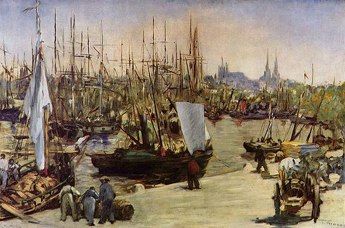 The harbour at Bordeaux, 1871, Édouard Manet