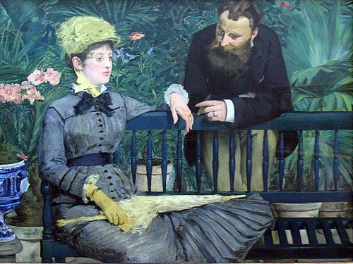In the Conservatory, 1878, Édouard Manet