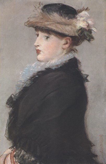 Femme au chapeau à plume grise, 1882, Édouard Manet