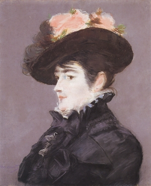Mme. Martin in a Black Hat with Roses, 1881, Édouard Manet