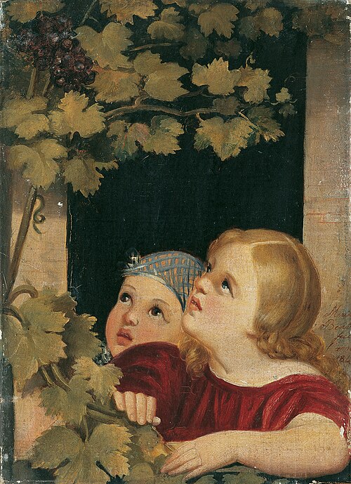 Two Children at a Window, 1840, Maria Beatrice