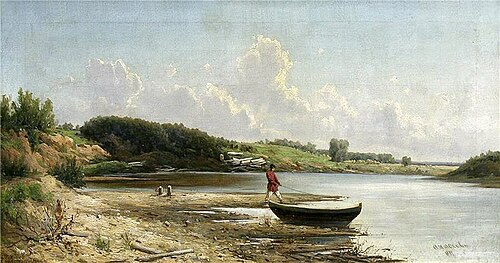 A fisherman on the beach, 1879, Sergueï Ammossov