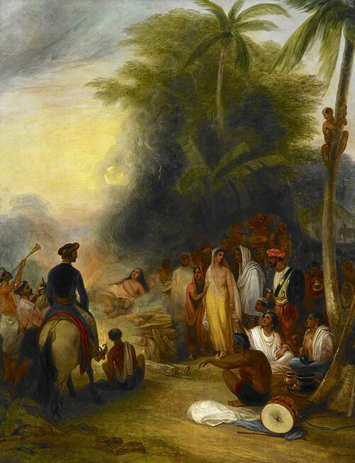 A Sati or Widow-Burning, 1831, James Atkinson
