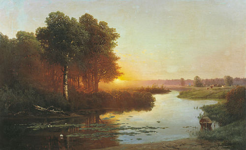 Выгляд на раку Асцёр у Магілёўскай губерні, 1885, Nikolay Atryganev