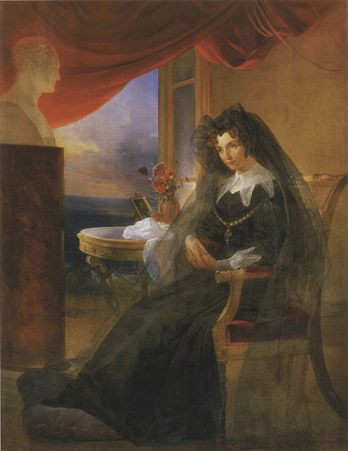 Portrait of Empress Dowager Yelizaveta Alekseevna, 1831, Piotr Bassine