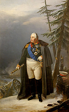 Portrait of Field Marshal Prince Mikhail Illarionovich Kutuzov, 1834, Piotr Bassine