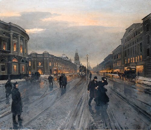 View of the Nevskii Prospect, 1882, Aleksandr Karlovich Beggrov