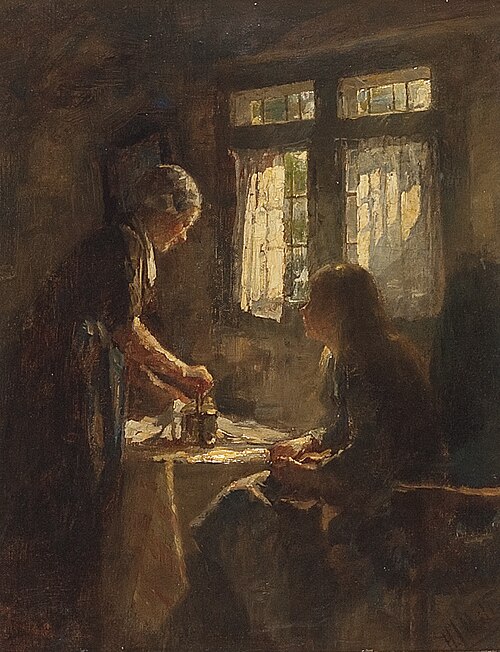 Interieur van een boerderij, 1905, Henricus Johannes Melis
