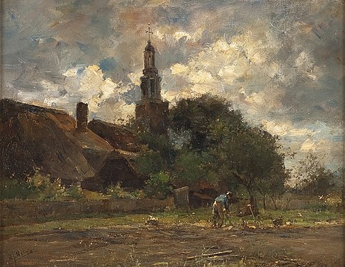 Dorpsgezicht, 1899, Henricus Johannes Melis