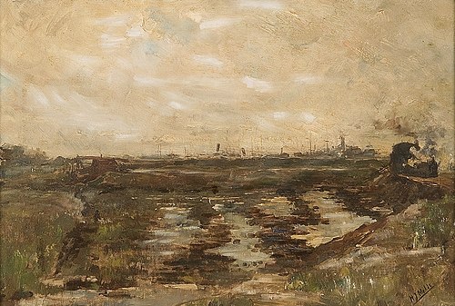Het graven van de Waalhaven bij Rotterdam, 1915, Henricus Johannes Melis