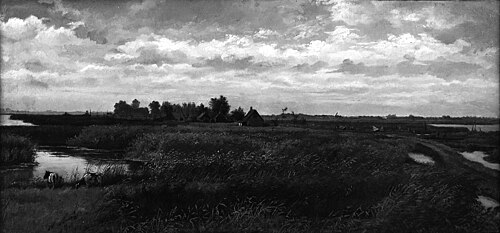 Landschap tussen Kralingseplas en Zuidplas, 1898, Henricus Johannes Melis
