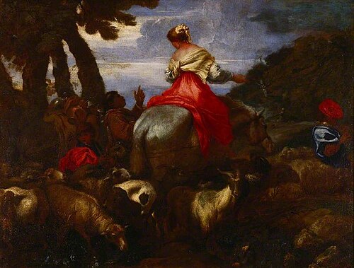 Rebecca Led by the Servant of Abraham, 1650, Giovanni Benedetto Castiglione