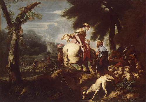 Isaac Meeting Rebecca, 1640, Giovanni Benedetto Castiglione