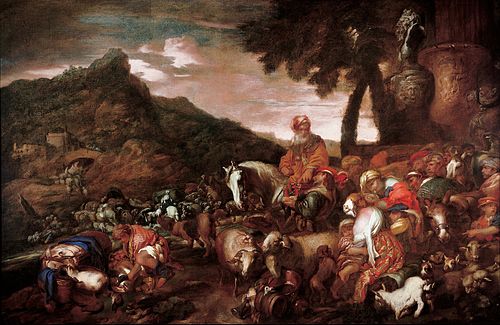 Journey of the Family of Abraham, 1650, Giovanni Benedetto Castiglione