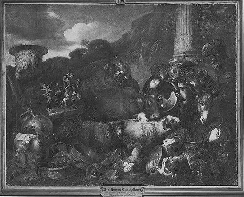 Einwanderung Abrahams in Kanaan, 1636, Giovanni Benedetto Castiglione