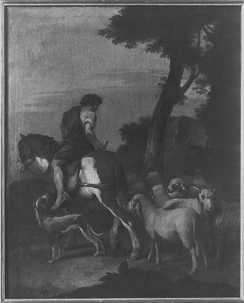 Schafherde mit berittenem Hirten, 1636, Giovanni Benedetto Castiglione