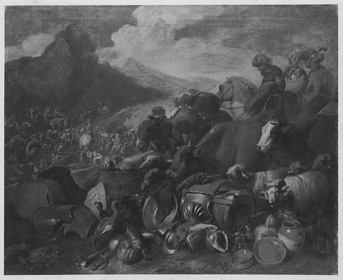 Abraham besiegt die Ehamiter, 1636, Giovanni Benedetto Castiglione