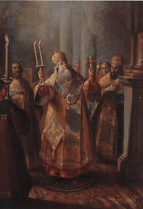 The bishop serving Divine Liturgy, 1770, Ivan Belsky