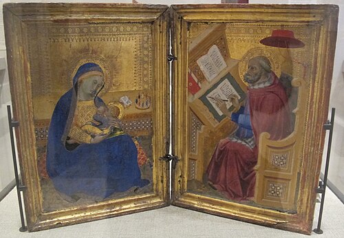 madonna dell'umità e san girolamo nello studio, 1400, Benedetto di Bindo