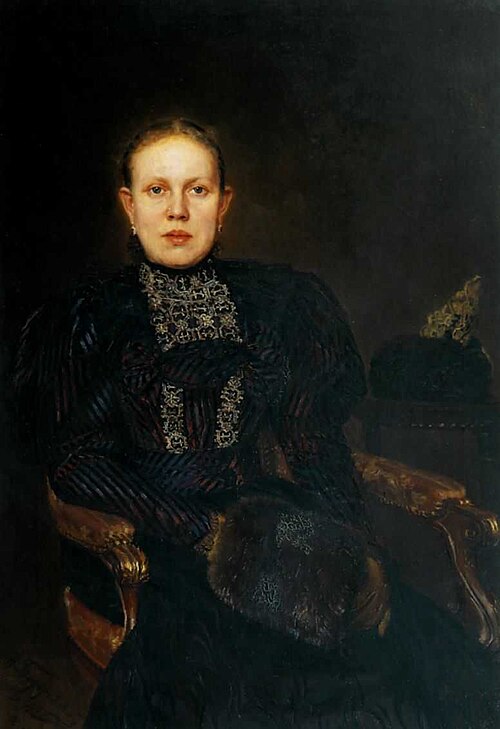 Portrait of O. Buryshkina, 1897, Nikolai Bodarevsky