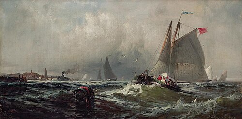 Breezy Day New York Bay, 1878, Franklin D. Briscoe