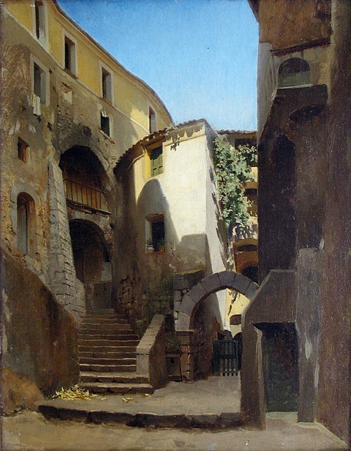 Street in Italy, 1850, Fyodor Bronnikov