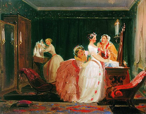 Dressing the Bride, 1856, Fyodor Bronnikov