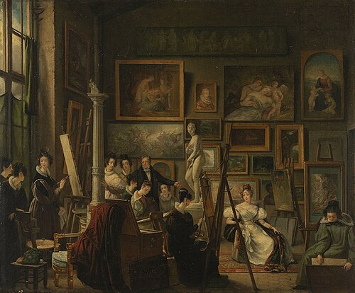 Intérieur d'un atelier, 1833, Amélie Legrand de Saint-Aubin