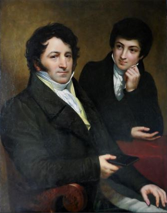 Portrait de Pierre et Paul Guillot, 1828, Amélie Legrand de Saint-Aubin