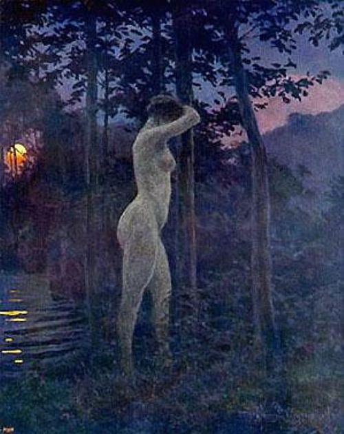 Ilustracja Henryka Weyssenhoffa do powieści Józefa "Soból i panna", 1913, Henryk Weyssenhoff