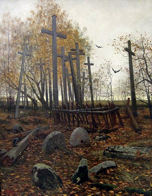 Cmentarz białoruski w Russakowiczach, 1889, Henryk Weyssenhoff