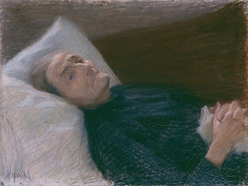 Old Woman in Her Sickbed, , Maria Wiik