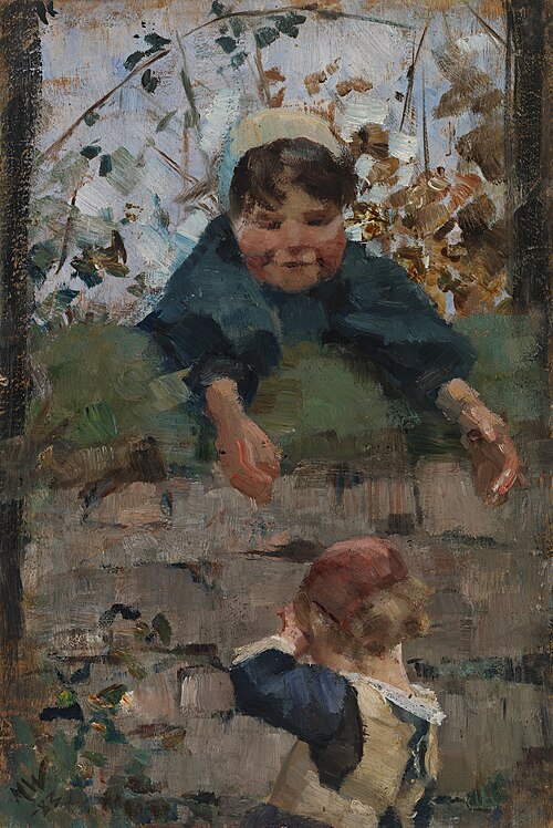 Farewell, study for The Obstacle, 1883, Maria Wiik