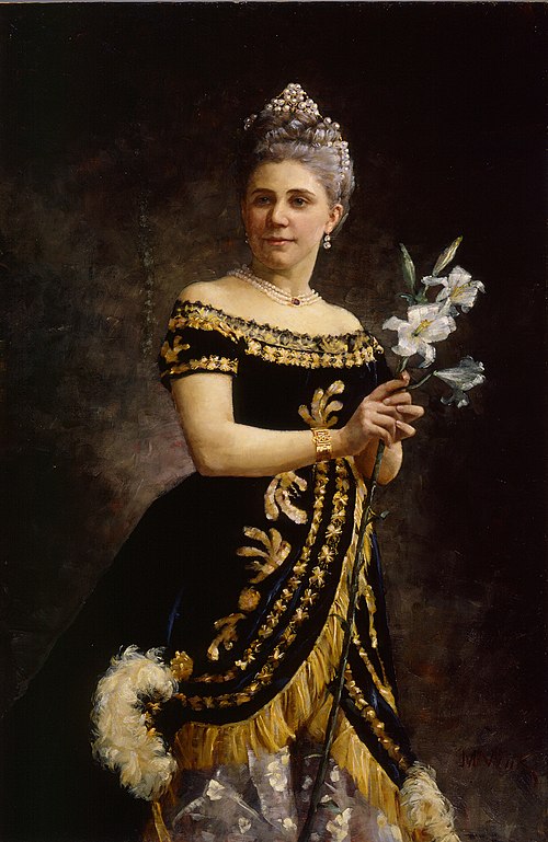 Opera singer Ida Basilier-Magelssen's portrait as Philine in Ambroise Thomas' opera Mignon, 1887, Maria Wiik