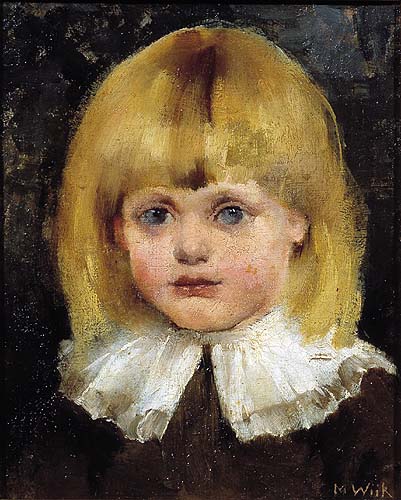 Girls head (Hilja Tukiainen), 1884, Maria Wiik