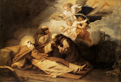 The Death of St Anthony the Hermit, 1750, Antoni Viladomat i Manalt