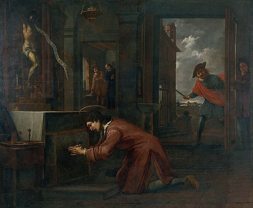 Saint Francis Receives the Order from the Crucifix at Saint Damian to Repair the House of God, 1750, Antoni Viladomat i Manalt