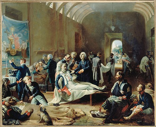Une ambulance en 1814, pendant la campagne de France, 1814, Pierre-Roch Vigneron