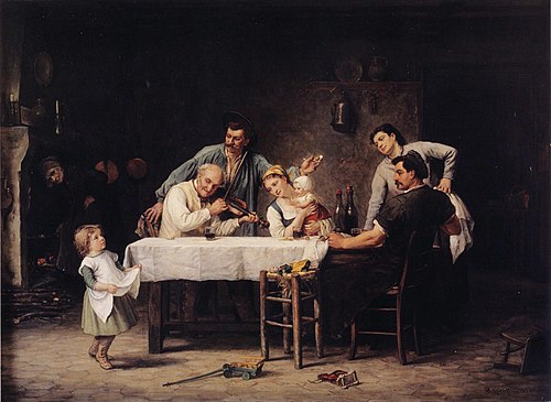 Efter middagen, 1877, Adolf von Becker