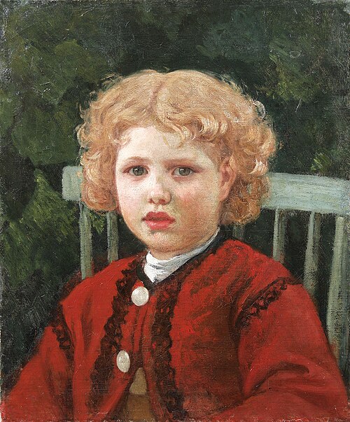 Curly-Haired Girl, 1869, Adolf von Becker
